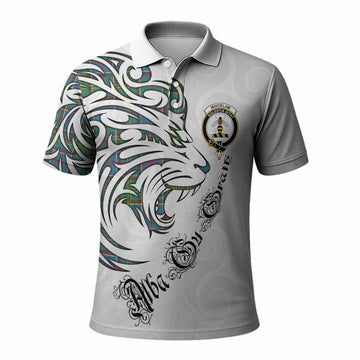 Whitelaw Tartan Lion Roar Polo Shirt Alba Gu Brath with Celtic Motifs