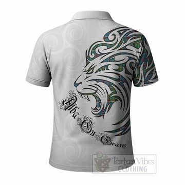 Whitelaw Tartan Lion Roar Polo Shirt Alba Gu Brath with Celtic Motifs