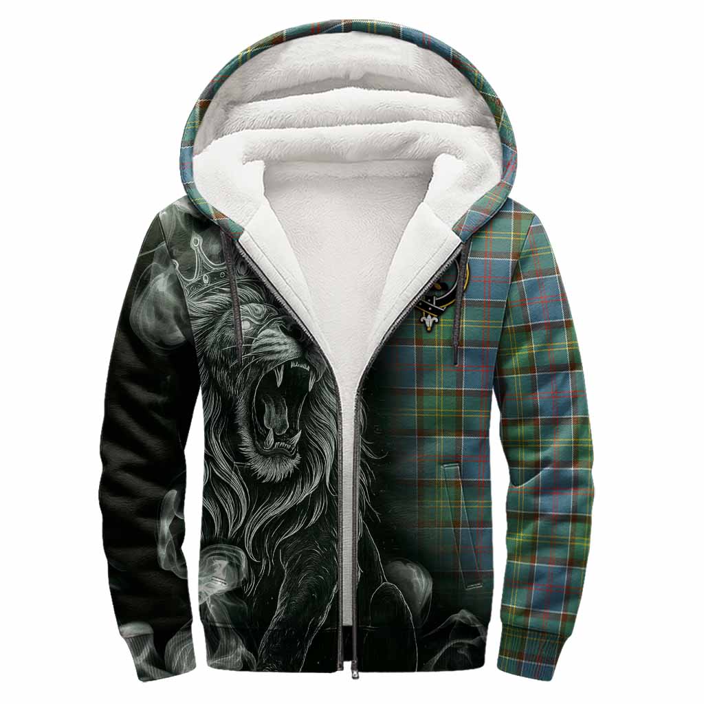 Whitelaw Tartan Sherpa Hoodie Roaring Lion Heritage