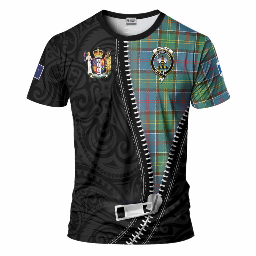 Whitelaw Tartan T-Shirt New Zealand Pattern Unique Zipper Stylized