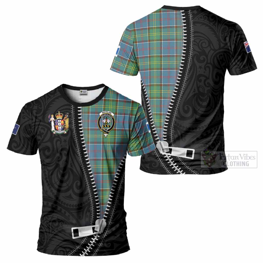 Whitelaw Tartan T-Shirt New Zealand Pattern Unique Zipper Stylized