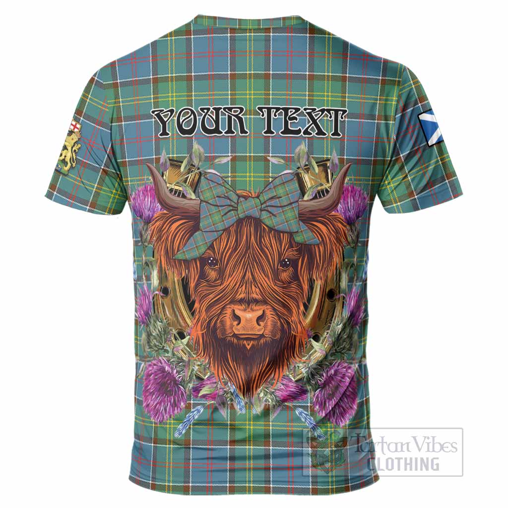 Whitelaw Tartan T-Shirt Scottish Thistle Heilan Coo