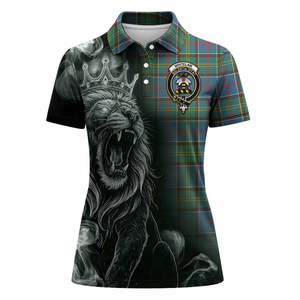 Whitelaw Tartan Women Polo Shirt Roaring Lion Heritage