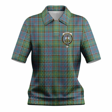 Whitelaw Tartan Women’s Polo Sweater Top with Family Crest