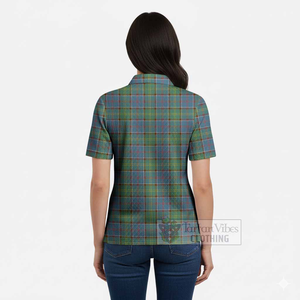Whitelaw Tartan Women’s Polo Sweater Top with Family Crest
