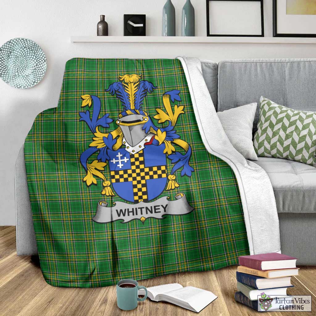 Whitney Irish Clan Tartan Blanket with Coat of Arms - Tartan Vibes Clothing