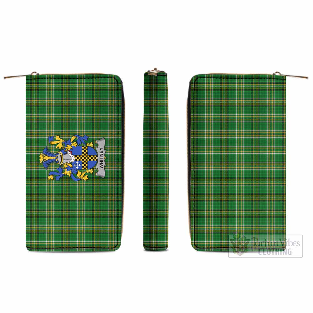 Tartan Vibes Clothing Whitney Irish Clan Tartan Women's Leather Wallet with Coat of Arms