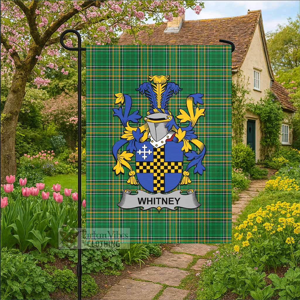 Whitney Irish Clan Tartan Flag with Coat of Arms