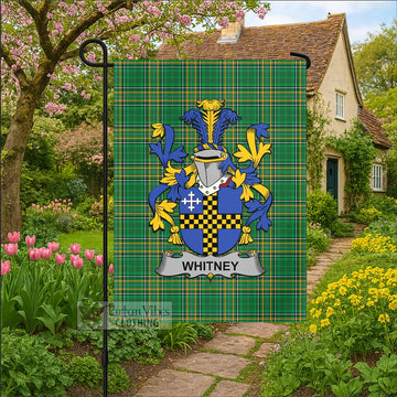 Whitney Irish Clan Tartan Garden Flag with Coat of Arms