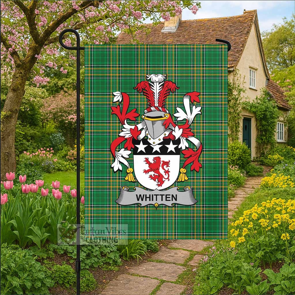 Whitten Irish Clan Tartan Flag with Coat of Arms