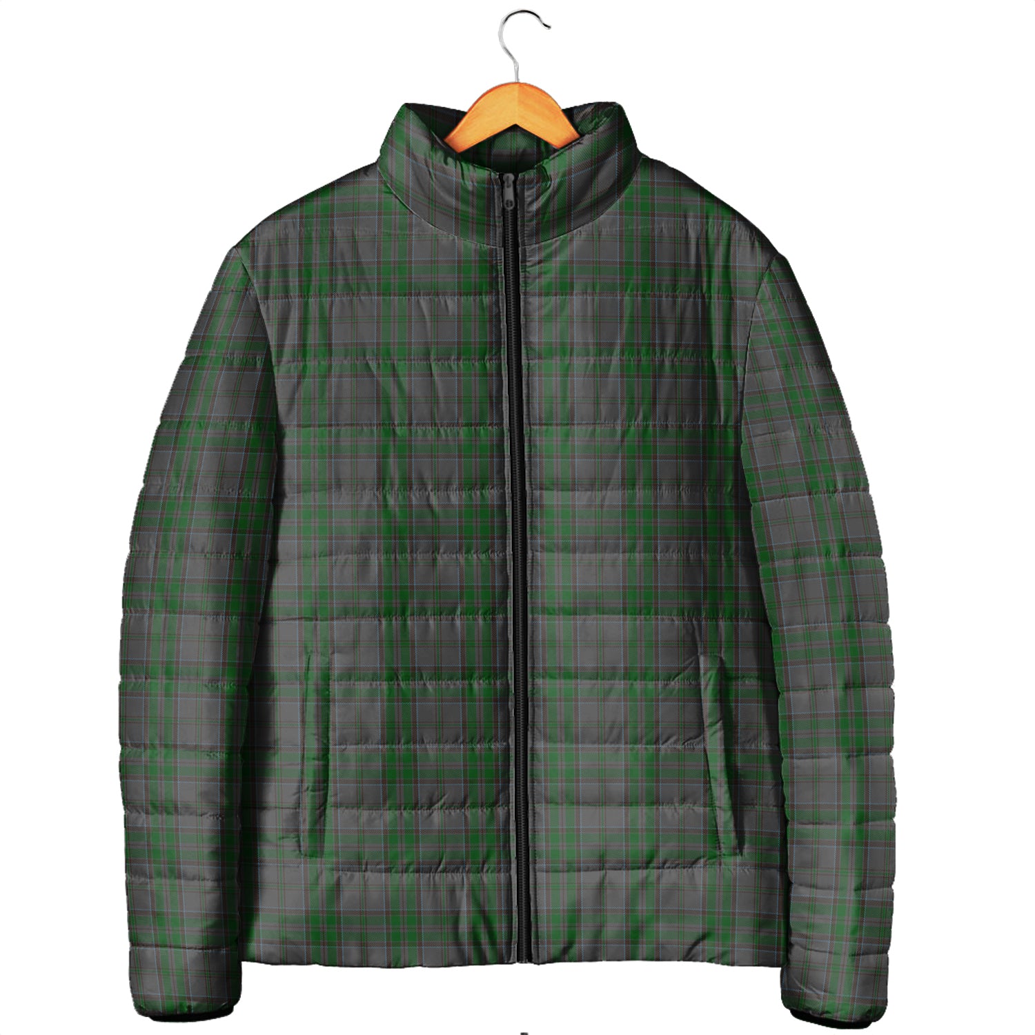 Wicklow County Ireland Tartan Padded Jacket Men's Padded Jacket - Tartan Vibes Clothing