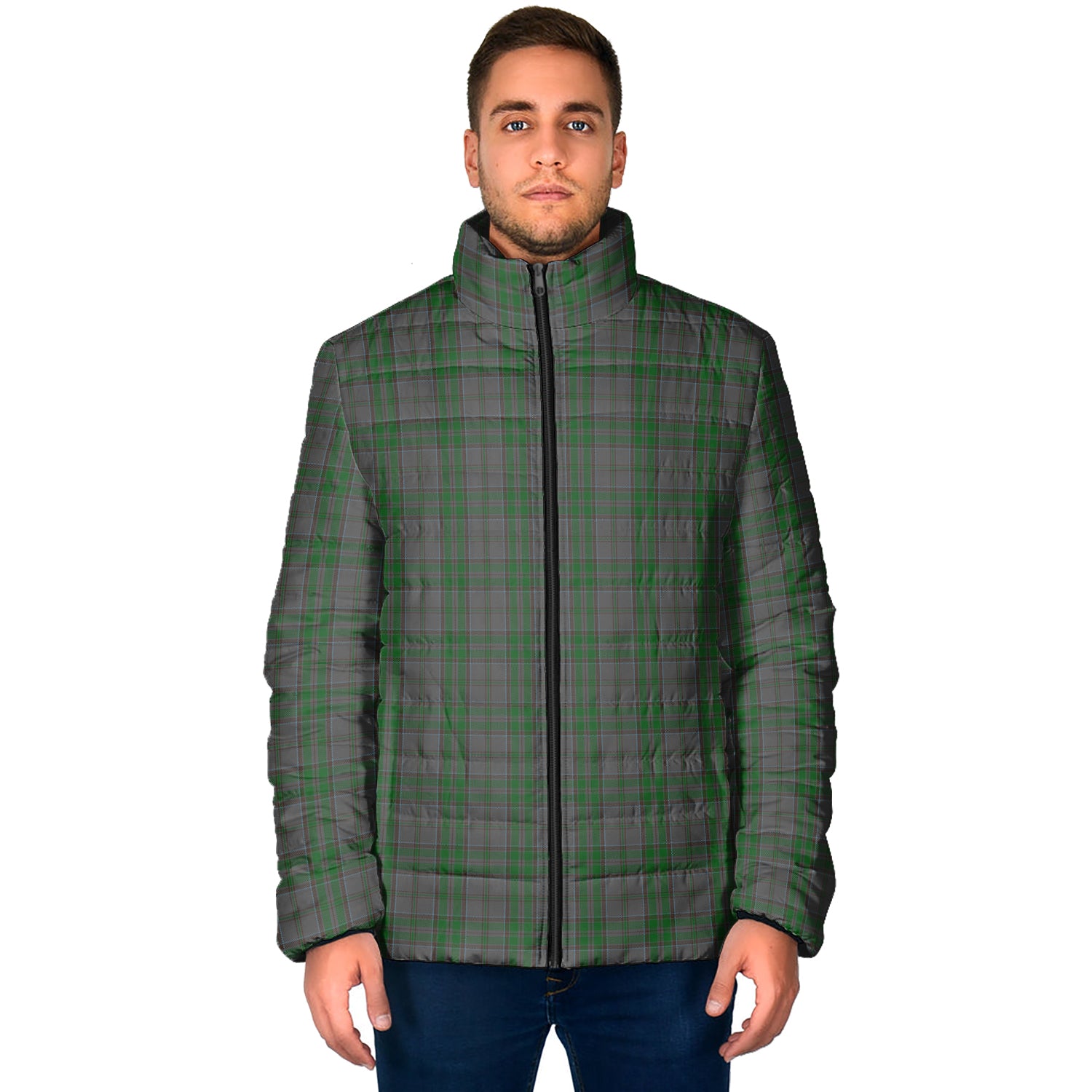 Wicklow County Ireland Tartan Padded Jacket - Tartan Vibes Clothing