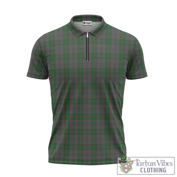 Wicklow County Ireland Tartan Zipper Polo Shirt