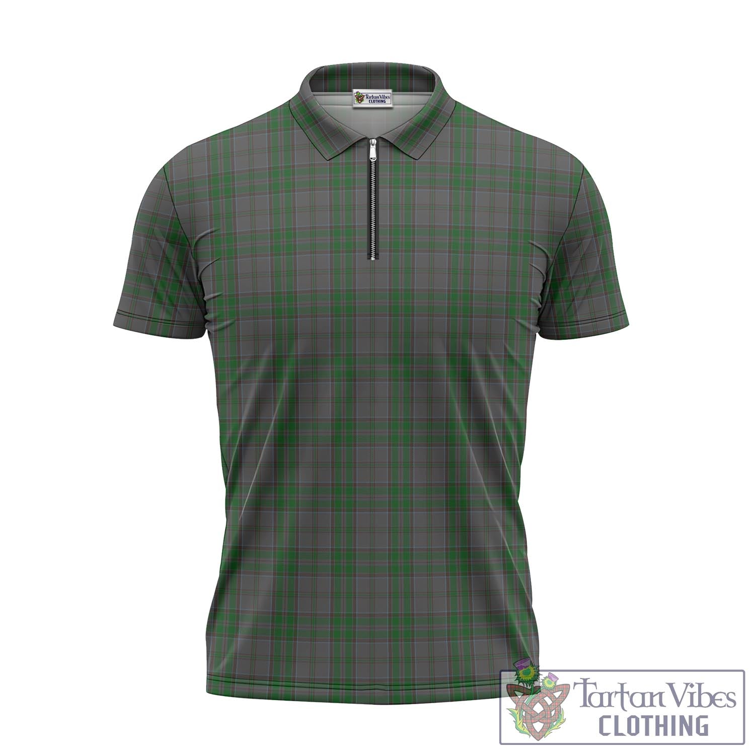 Wicklow County Ireland Tartan Zipper Polo Shirt - Tartan Vibes Clothing