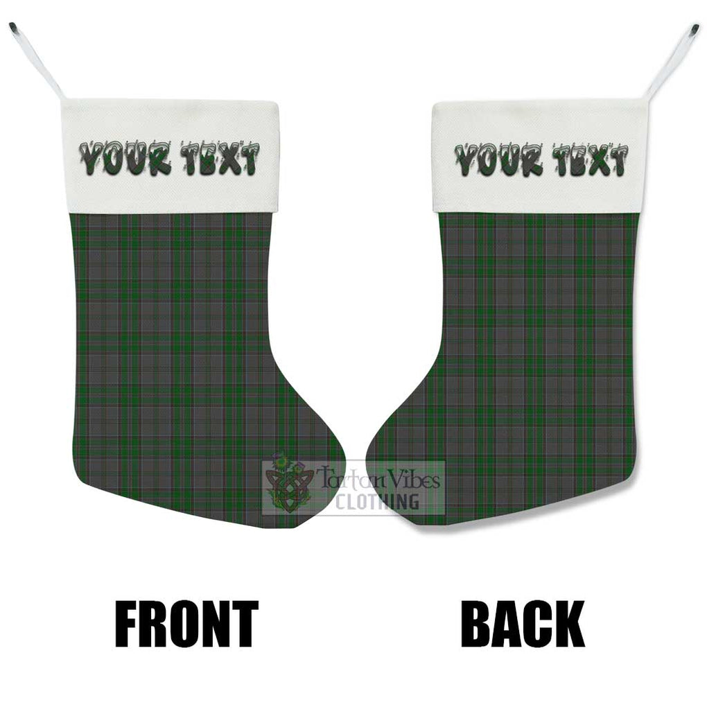 Wicklow County Ireland Tartan Christmas Stocking with Personalized Text - Tartan Vibes Clothing