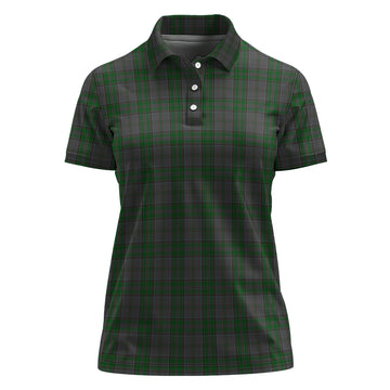 Wicklow County Ireland Tartan Polo Shirt For Women