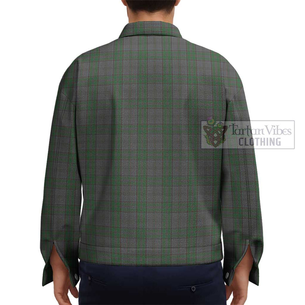 Wicklow County Ireland Tartan Unisex Lapel Cotton Jacket - Tartan Vibes Clothing