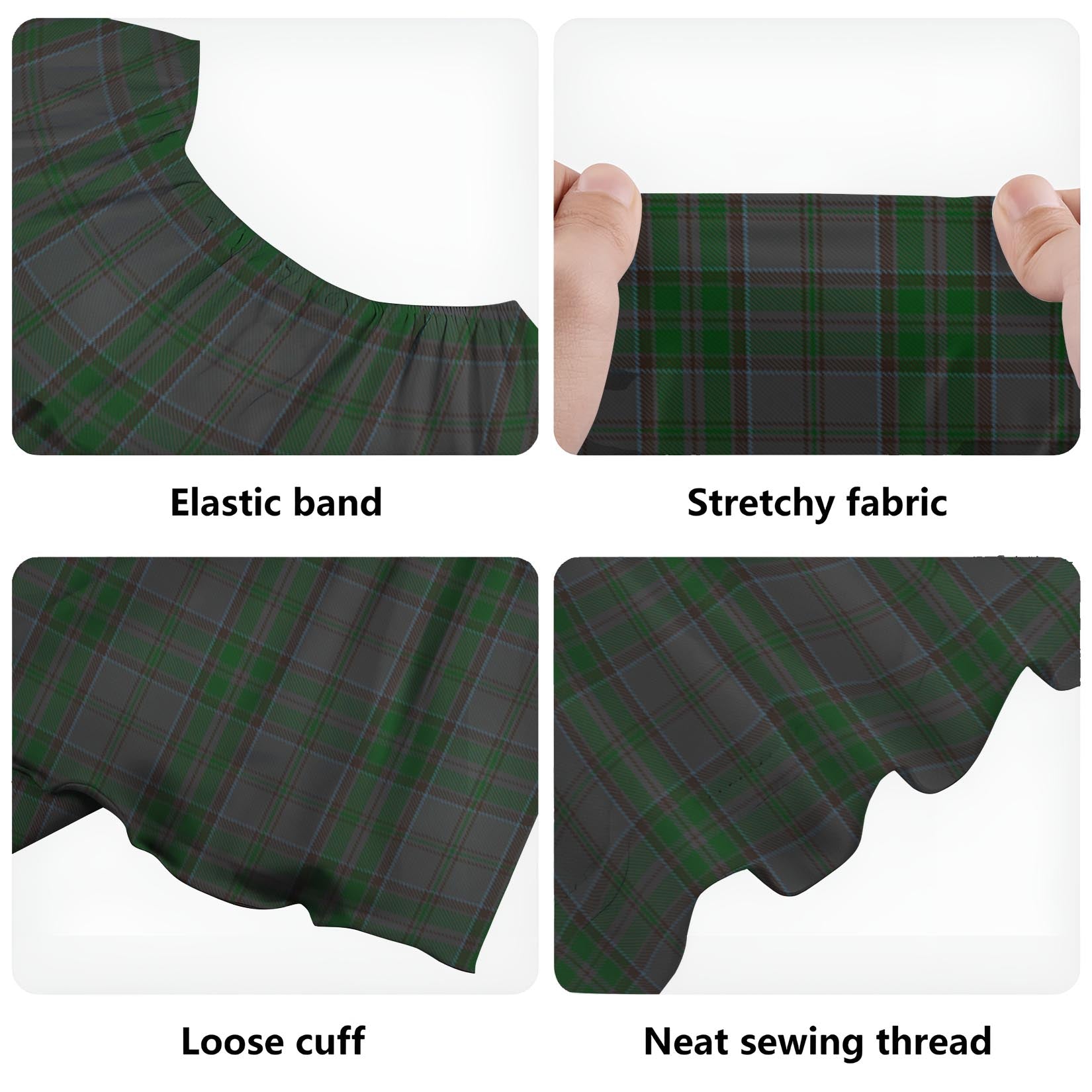 Wicklow County Ireland Tartan Off Shoulder Long Dress - Tartan Vibes Clothing