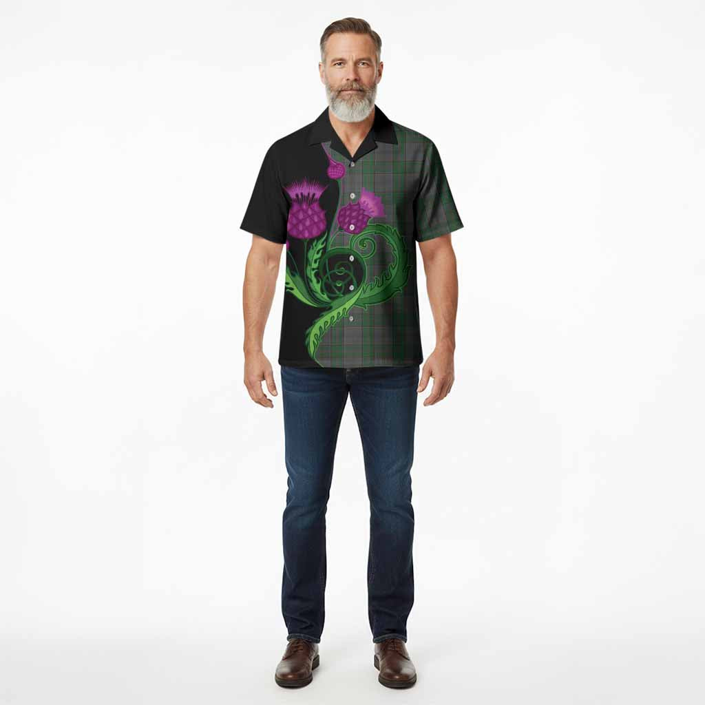 Wicklow County Ireland Tartan Hawaiian Shirt Traditional Scottish Thistle