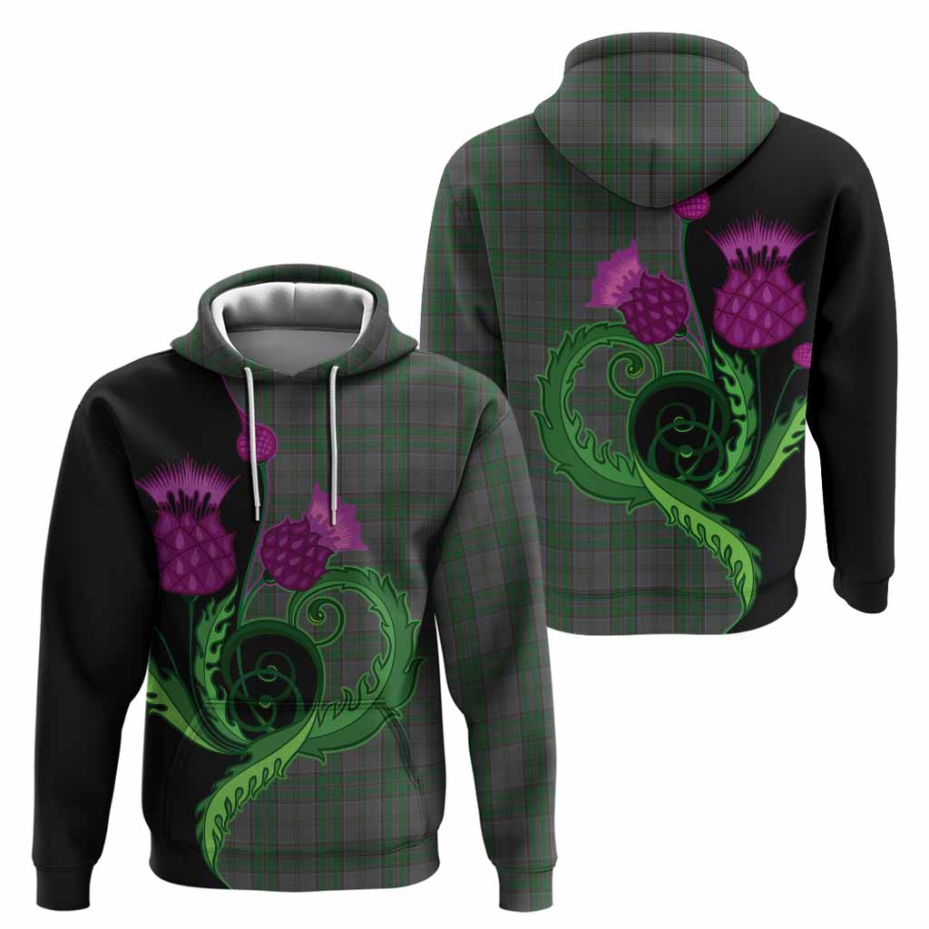 Wicklow County Ireland Tartan Hoodie Traditional Scottish Thistle