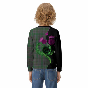 Wicklow County Ireland Tartan Kid Knitted Sweatshirt Traditional Scottish Thistle