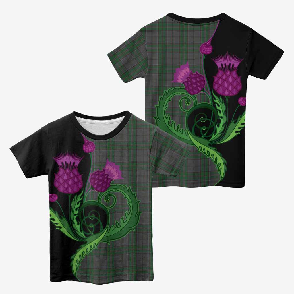 Wicklow County Ireland Tartan Kid T-shirt Traditional Scottish Thistle
