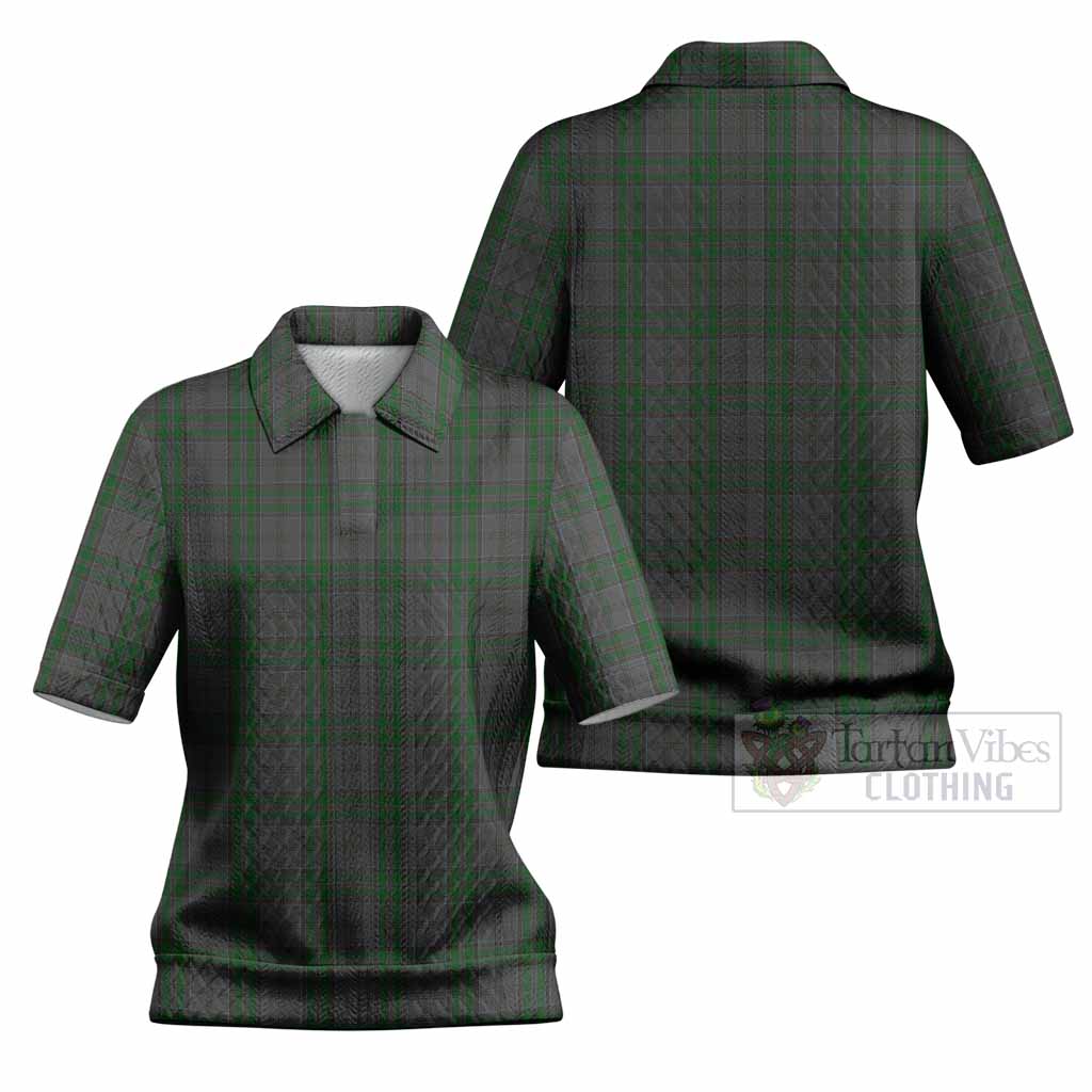 Wicklow County Ireland Tartan Women’s Polo Sweater Top