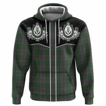 Wicklow Tartan Hoodie Horseshoe Ornament Pullover Hoodie - Tartan Vibes Clothing