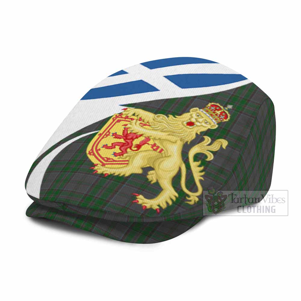 Wicklow Tartan Lion Rampant Flat Cap, Jeff Cap Classic Scottish Style