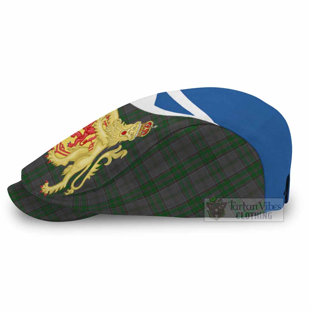 Wicklow Tartan Lion Rampant Flat Cap, Jeff Cap Classic Scottish Style