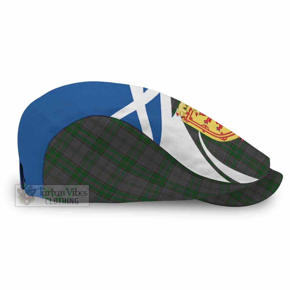 Wicklow Tartan Lion Rampant Flat Cap, Jeff Cap Classic Scottish Style