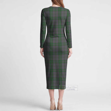 Wicklow Tartan Long Sleeve Bodycon Midi Dress