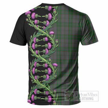 Wicklow Tartan T-Shirt Scottish Identity Thistle Flower DNA Strand Art