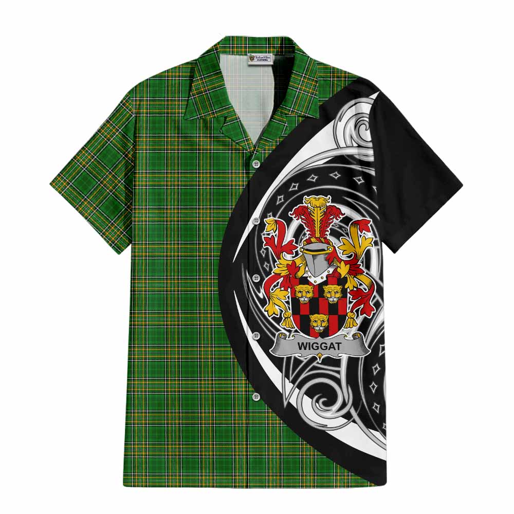 Tartan Vibes Clothing Wiggat Irish Clan Short Sleeve Button Shirt Celtic Circle Style