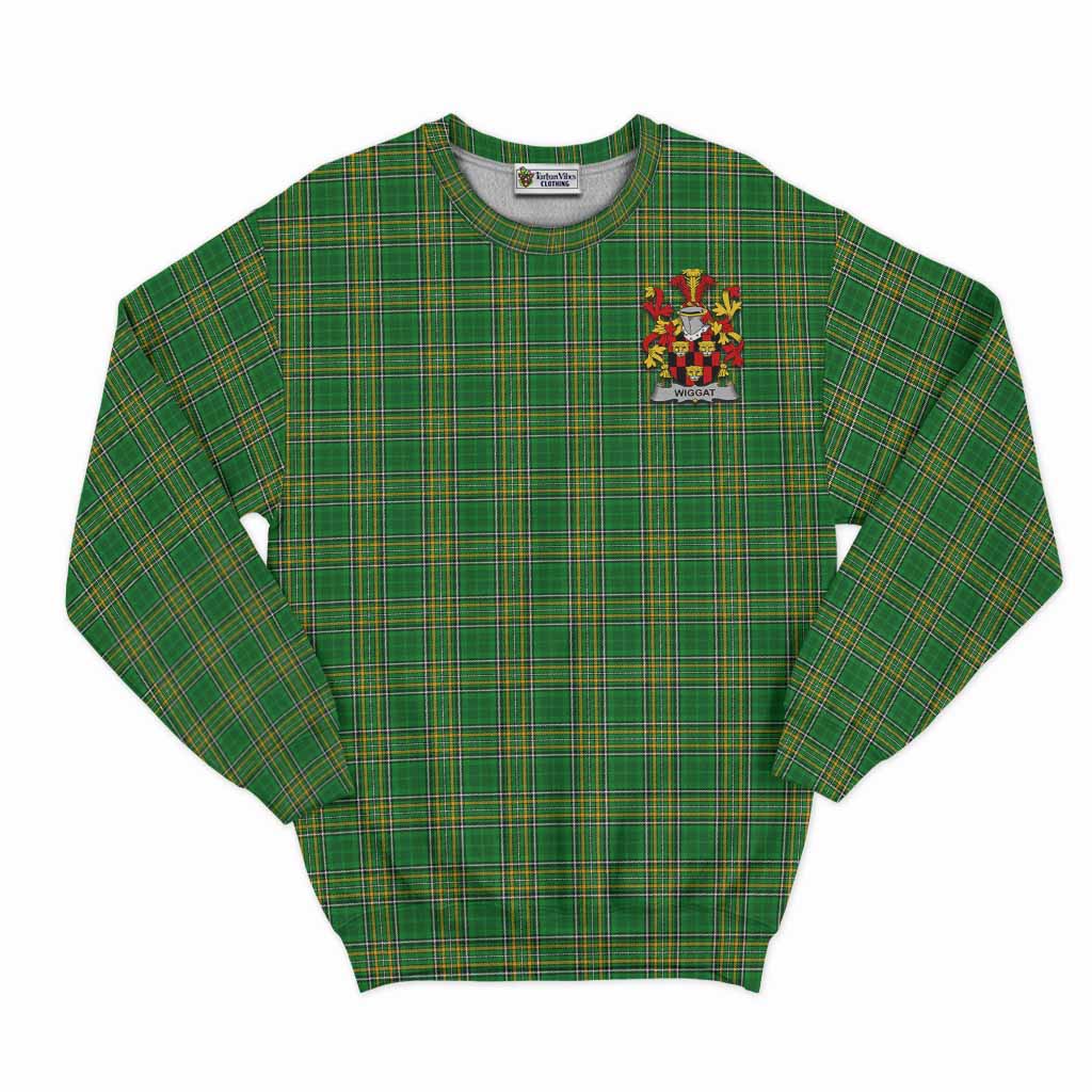 Wiggat Irish Clan Tartan Sweatshirt with Coat of Arms Unisex - Tartan Vibes Clothing