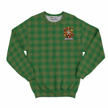 Tartan Vibes Clothing Wiggat Irish Clan Tartan Sweatshirt with Coat of Arms