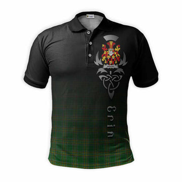 Wiggat Irish Clan Polo Shirt with Coat of Arms Erin Go Bragh Celtic Inspired