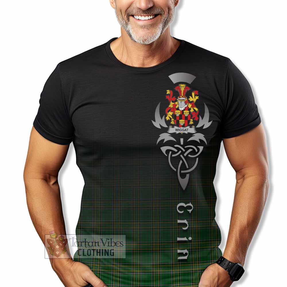 Tartan Vibes Clothing Wiggat Irish Clan T-Shirt with Coat of Arms Erin Go Bragh Celtic Inspired