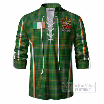Wiggat Irish Clan Coat of Arm Tartan Ghillie Shirt Flag Style