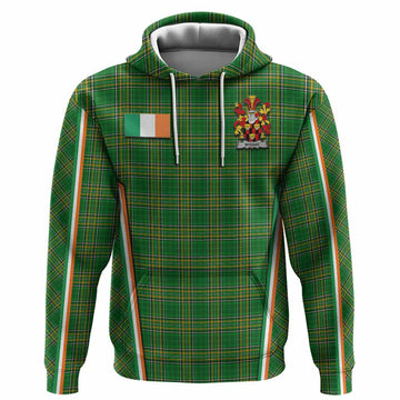 Wiggat Irish Clan Coat of Arm Tartan Hoodie Flag Style
