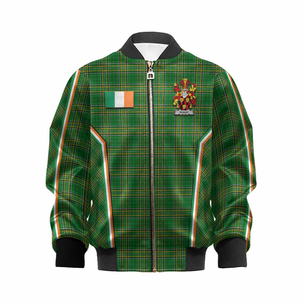 Wiggat Irish Clan Coat of Arm Tartan Kid Bomber Jacket Flag Style
