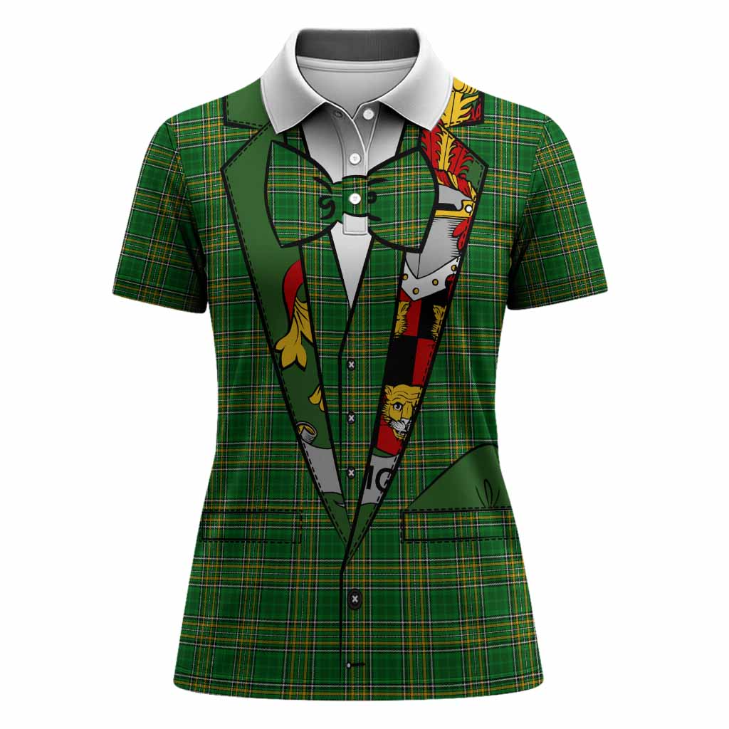 Wiggat Irish Suit Crest Tartan Women Polo Shirt