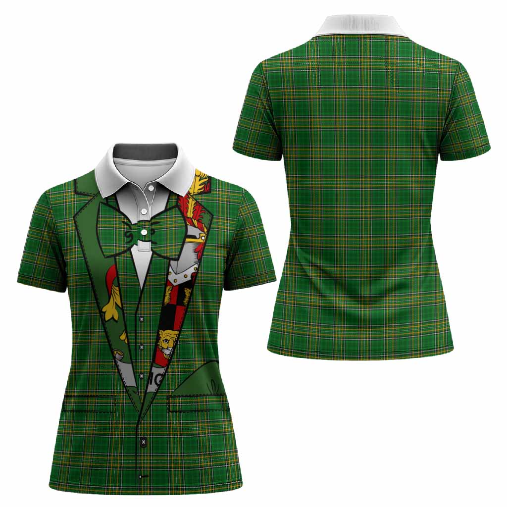 Wiggat Irish Suit Crest Tartan Women Polo Shirt