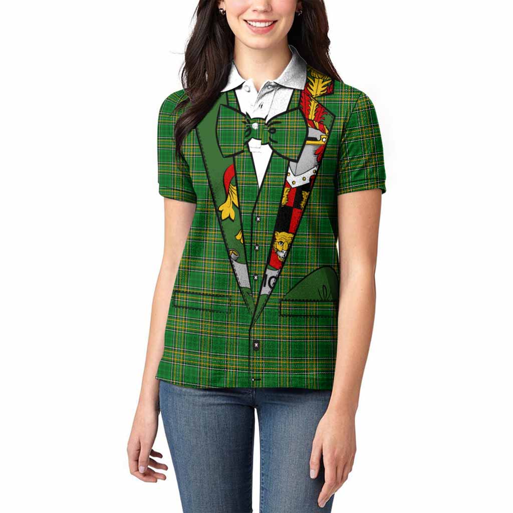 Wiggat Irish Suit Crest Tartan Women Polo Shirt