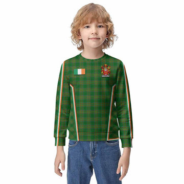 Wilde Irish Clan Coat of Arm Tartan Kid Knitted Sweatshirt Flag Style