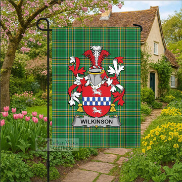 Wilkinson Irish Clan Tartan Flag with Coat of Arms