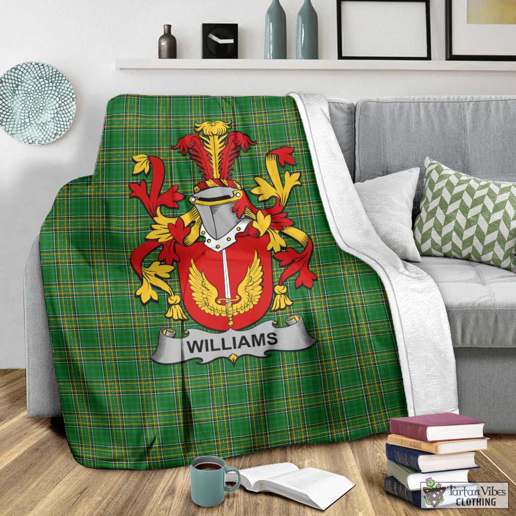 Williams Irish Clan Tartan Blanket with Coat of Arms - Tartan Vibes Clothing