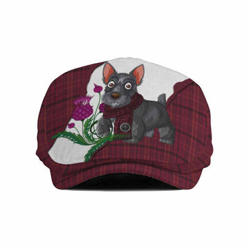 Williams of Wales Scottish Terrier Tartan Flat Cap, Jeff Cap Thistle Heritage Art