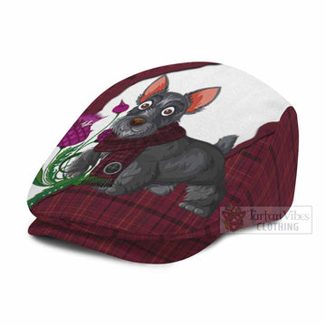 Williams of Wales Scottish Terrier Tartan Flat Cap, Jeff Cap Thistle Heritage Art