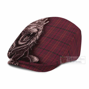Williams of Wales Tartan Flat Cap, Jeff Cap Roaring Lion Heritage